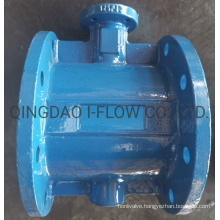 DIN Double Flanged Vulcanised Rubber Seat Marine Butterfly Valve